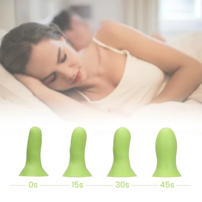 Slow Rebound Sponge Earplugs | Soft Lightweight Ear Plugs for Sleeping and Noise Reduction, Ideal for Small Ear Canals