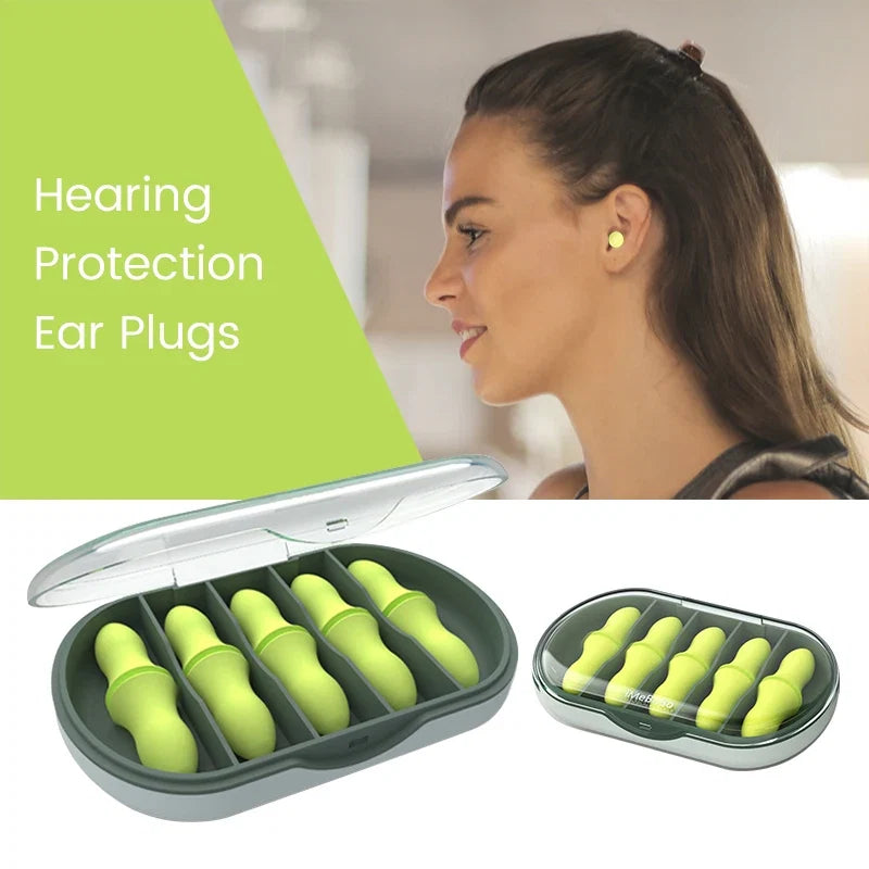 Slow Rebound Sponge Earplugs | Noise Reduction for Sleep and Small Ear Canals
