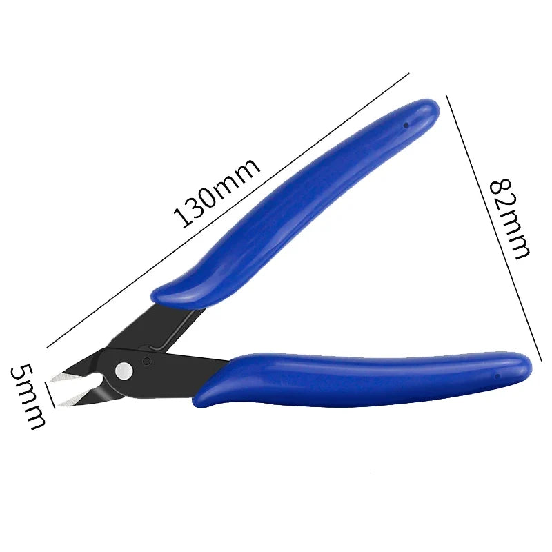 Mini Diagonal Pliers for Wire Cutting | Flush Cutter with Anti-Slip Rubber Handle
