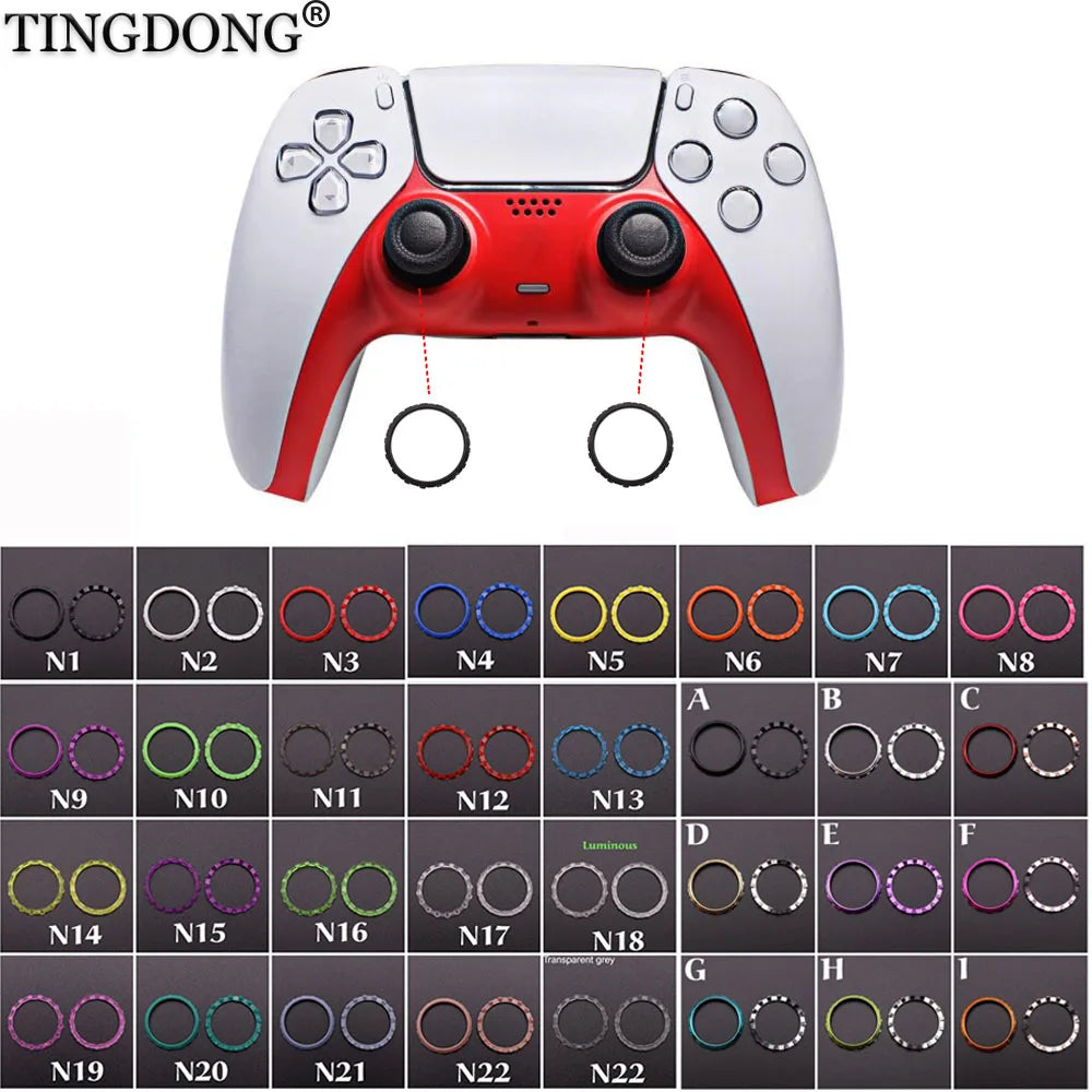 2pcs Replacement Accent Rings For PS5 Controller | DualSense 5 Gamepad Accessories