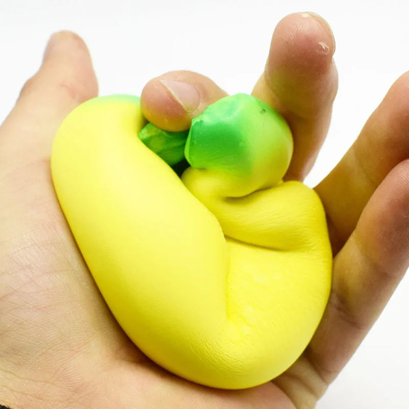 Squishy Banana Stress Relief Toy | Slow Rising Jumbo Squeeze Toy