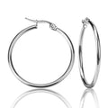 ASONSTEEL Simple Stainless Steel Hoop Earrings | Glossy Minimalist Classic Circles