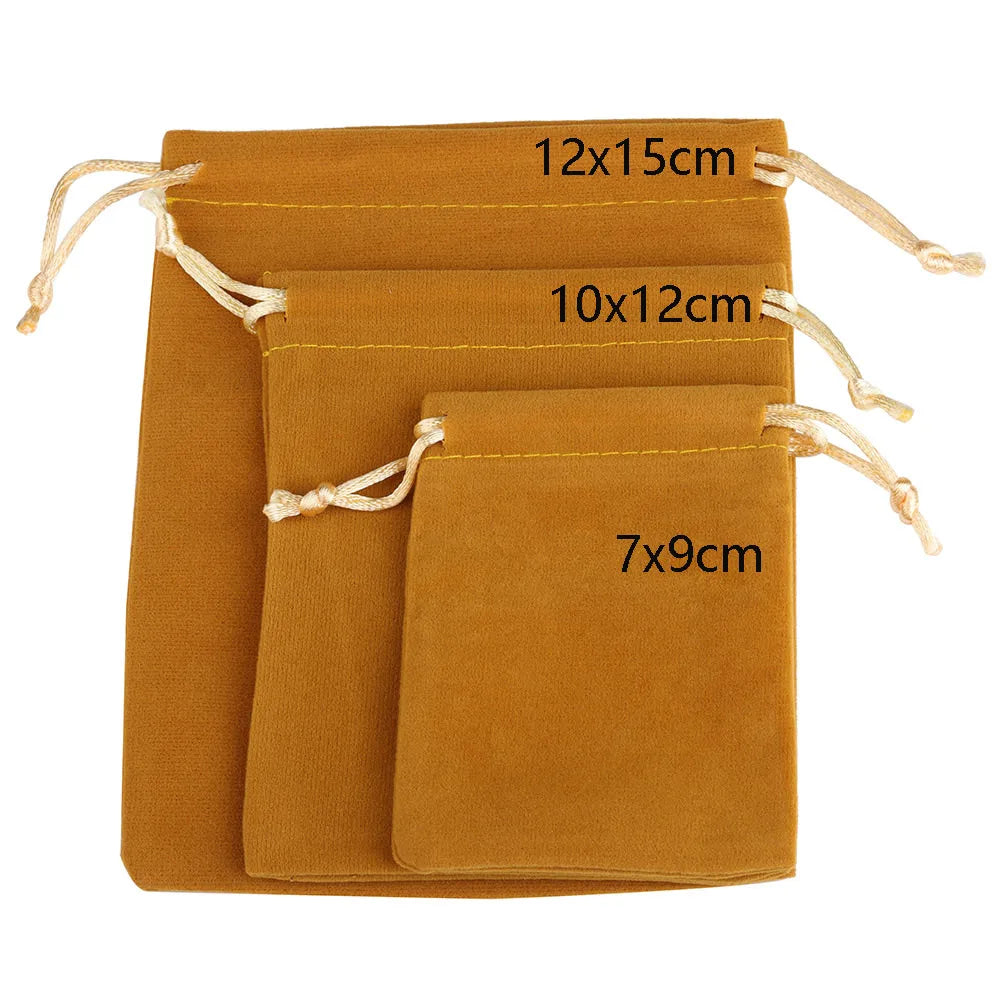 10pcs Drawstring Velvet Jewelry Gift Bags | Soft Plush Multi-Color Pouches for Wedding Christmas Party