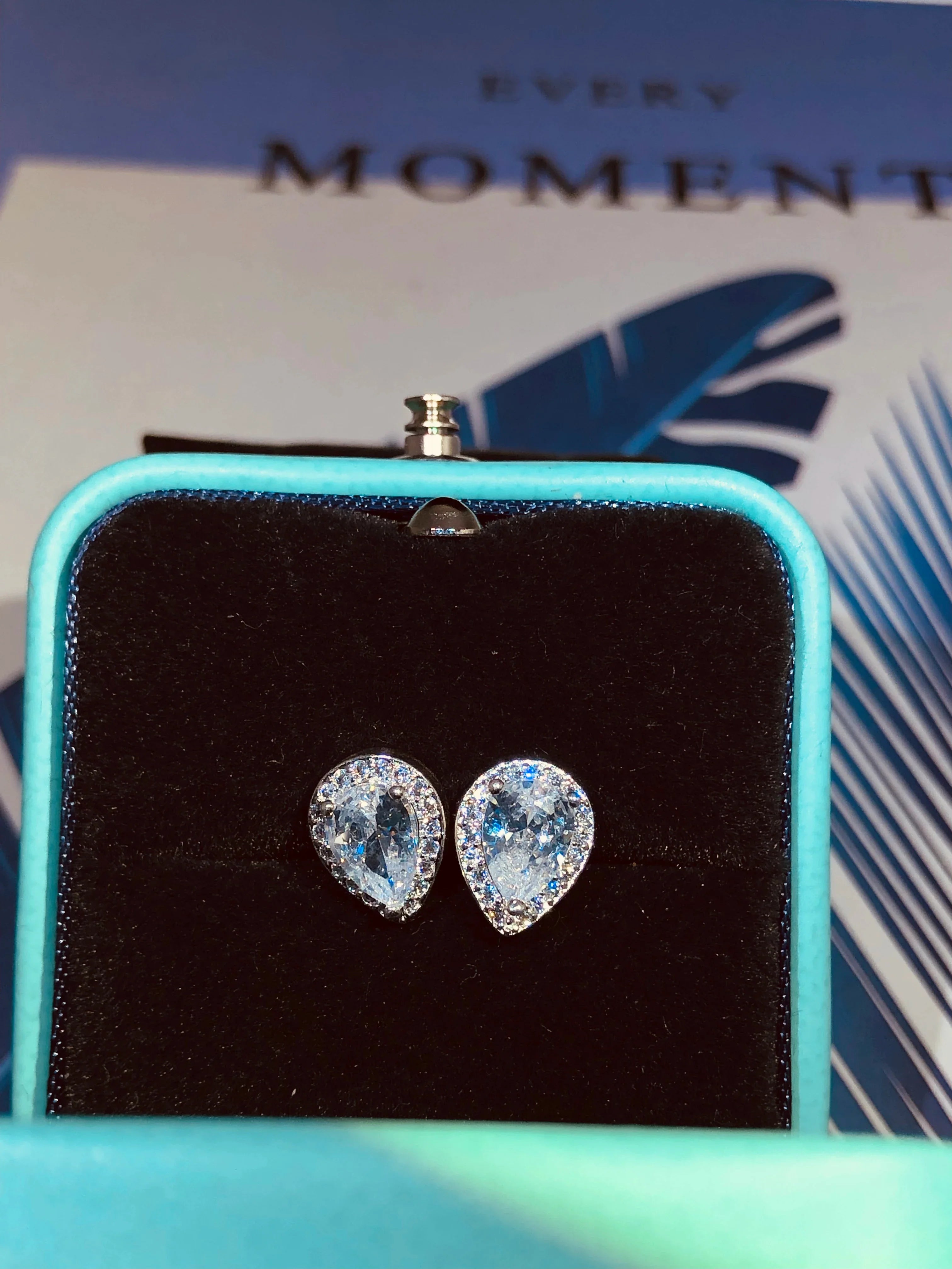 925 Sterling Silver Water Drop Stud Earrings | AAA Zircon Hearts and Arrows Jewelry Gift