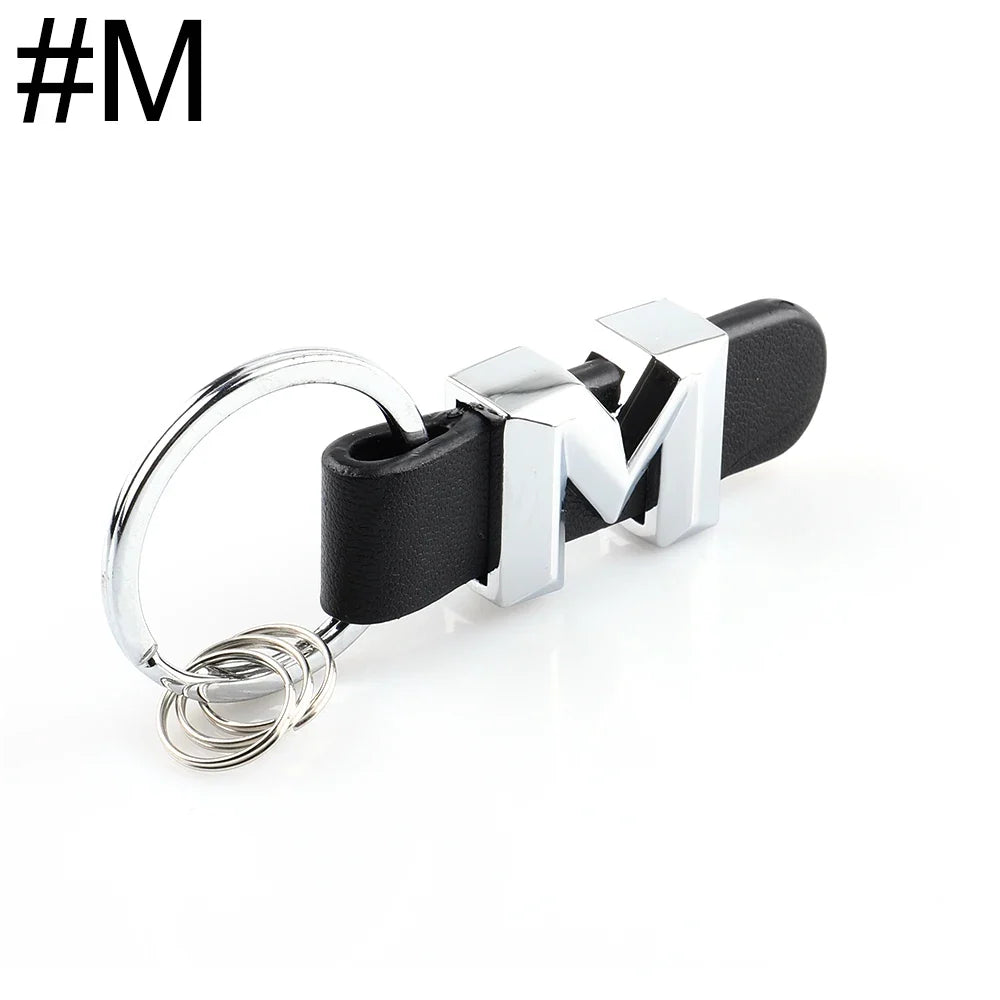 DSYCAR 3D Car Key Chain Metal Letter Leather Strap Keychain | Premium Key Ring for Mercedes