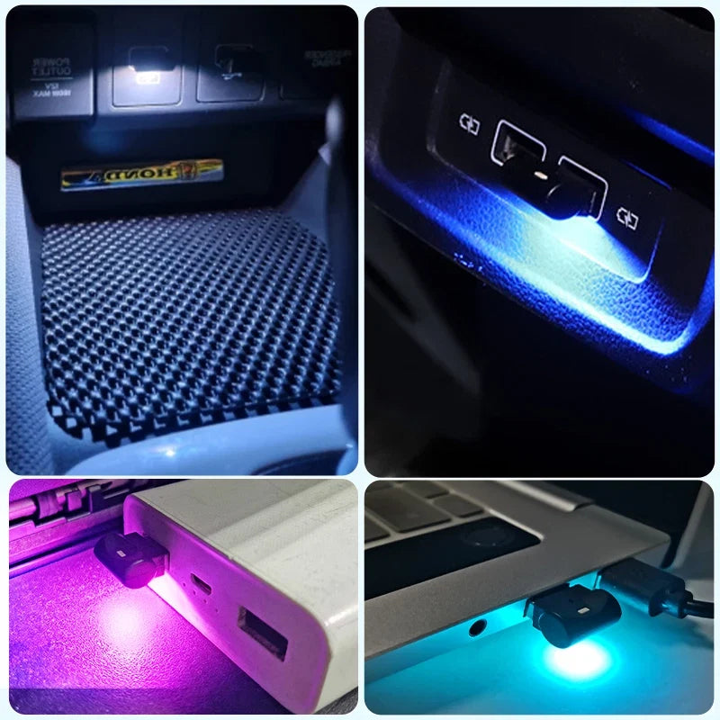 Mini USB LED Car Interior Atmosphere Light | RGB Decorative Lamp for Auto