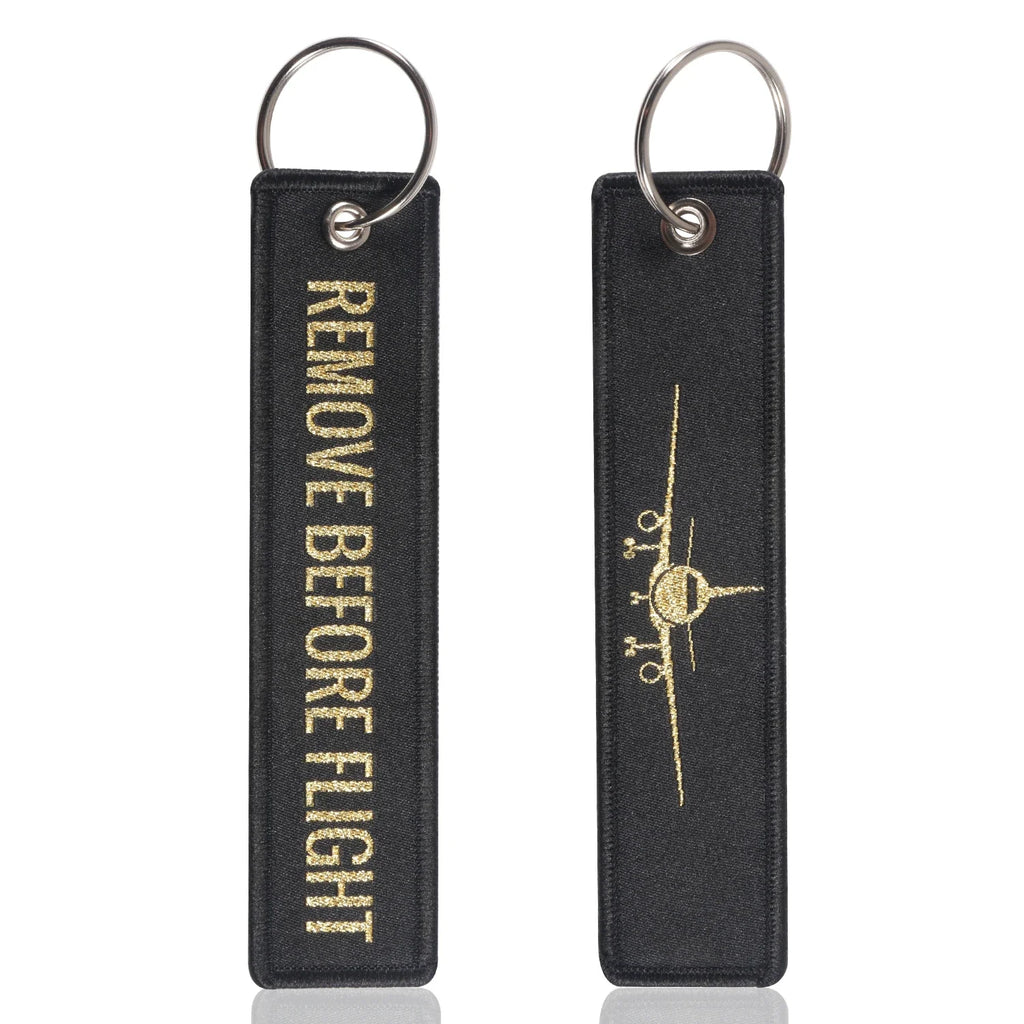 5 PCS Remove Before Flight Woven Keychains | Aviation Gift Luggage Tag Set