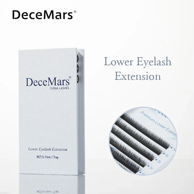 DeceMars Lower Lash Extension 5mm 6mm 7mm | Under Eye Eyelash Supplies