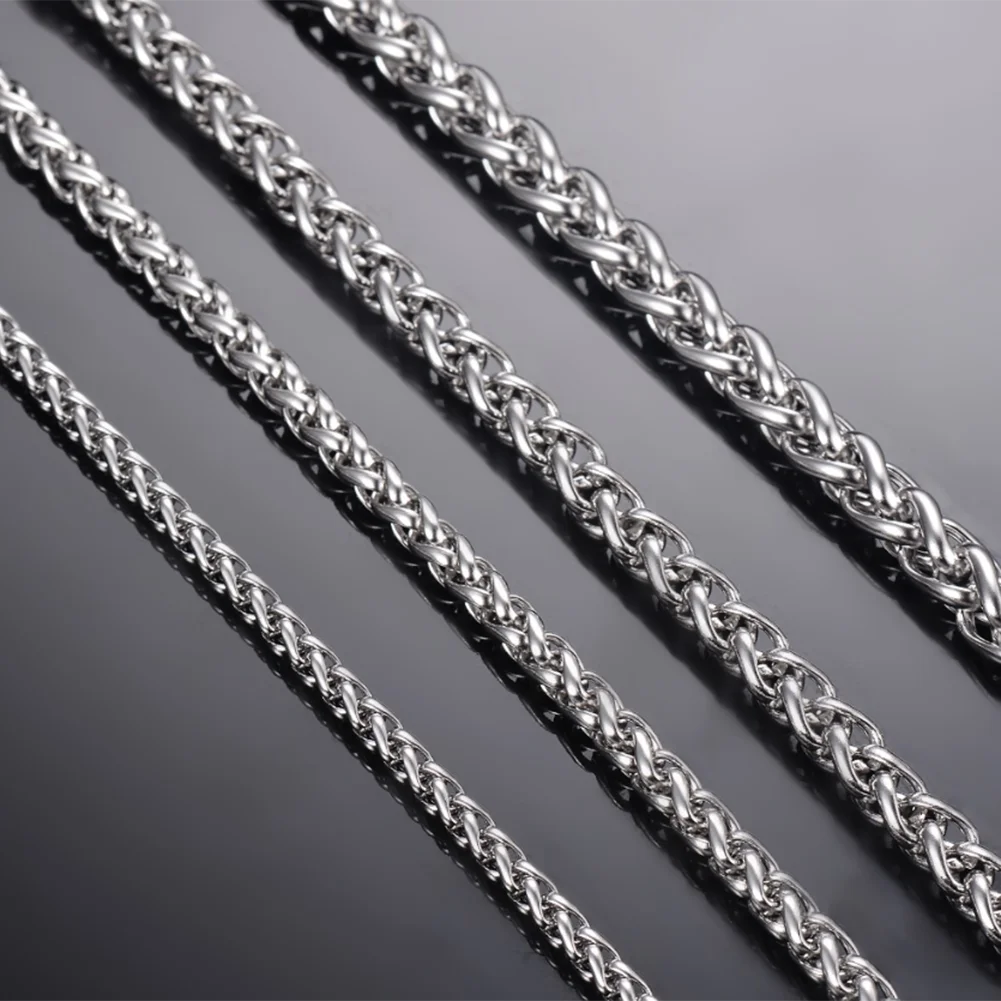 Stainless Steel Keel Link Chain Necklace for Men Women | Unisex Hip Hop Chain 16-40 inch