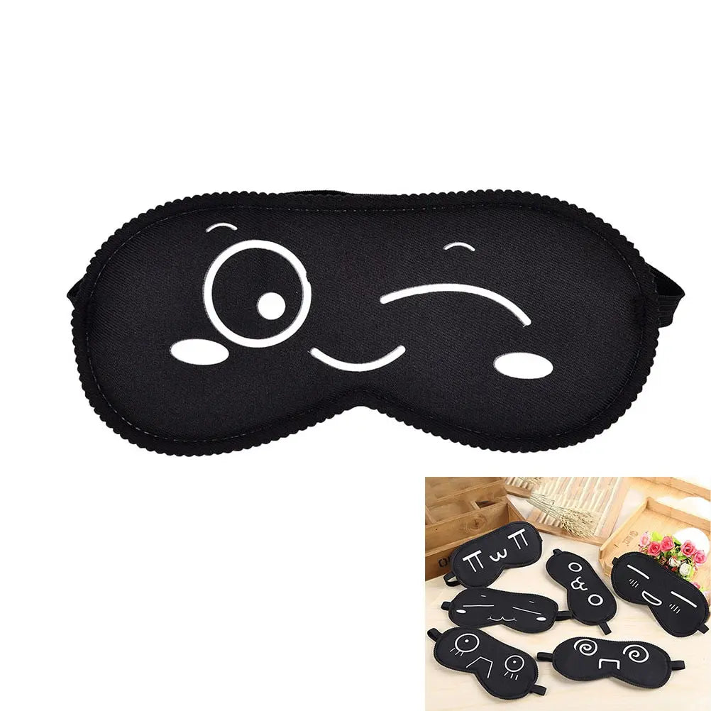 Black Sleep Mask for Travel | Light Blocking Eye Shade
