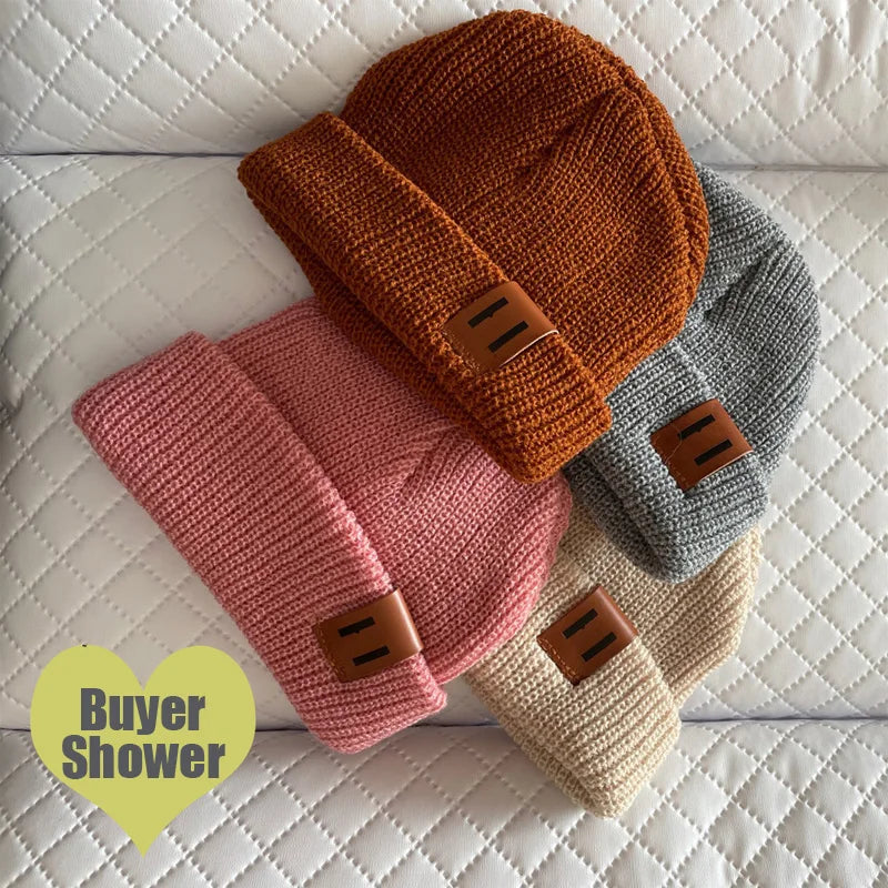 Baby Knit Beanie Hat for Boys and Girls | Warm Winter Ear Protection Cap