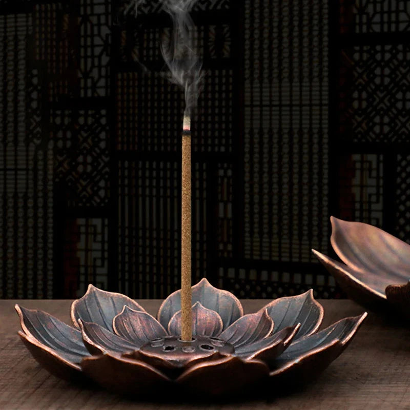Aluminium Alloy Incense Burner Plate | Lotus Incense Stick Holder