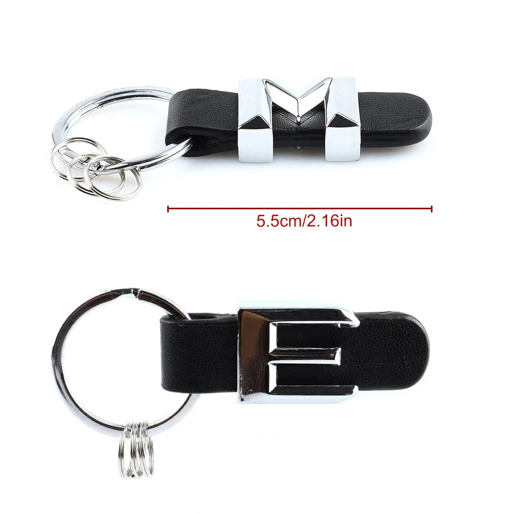DSYCAR 3D Car Key Chain Metal Letter Leather Strap Keychain | Premium Key Ring for Mercedes