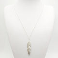 VOQ Feather Pendant Necklace for Women | Trendy Long Chain Jewelry Gift