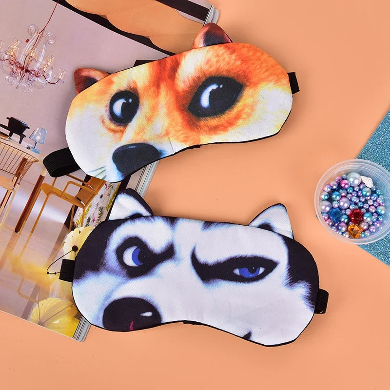 Cute Cat Dog Sleep Mask | Soft Eye Cover for Natural Sleeping