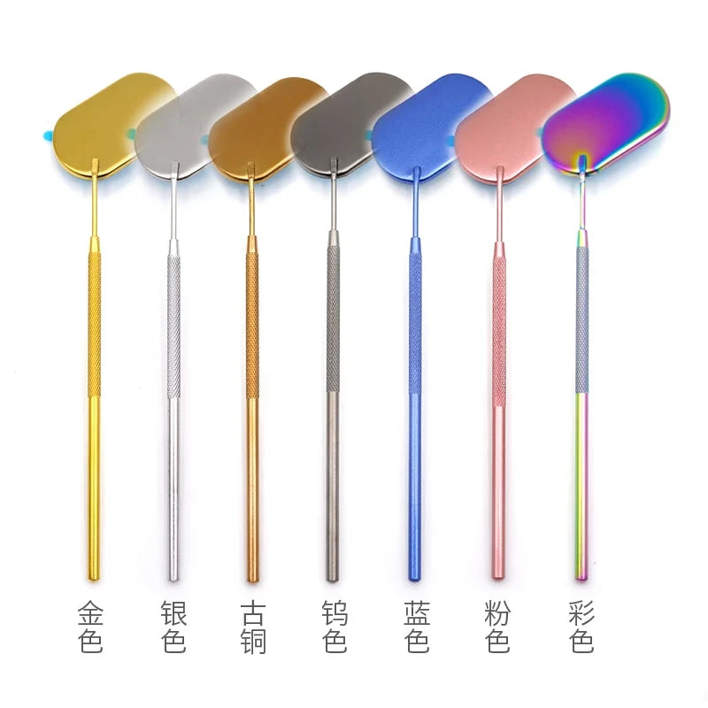 Stainless Steel Oval Lash Mirror | Portable Eyelash Extension Tool