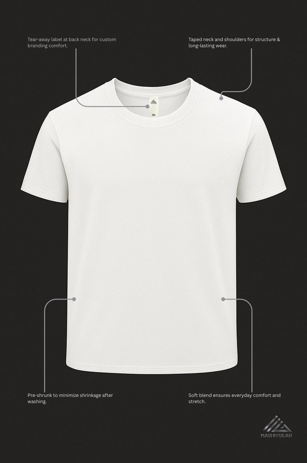 3 pack Extra Soft Medium Weight Short Sleeve T-Shirts – Mashh Gear