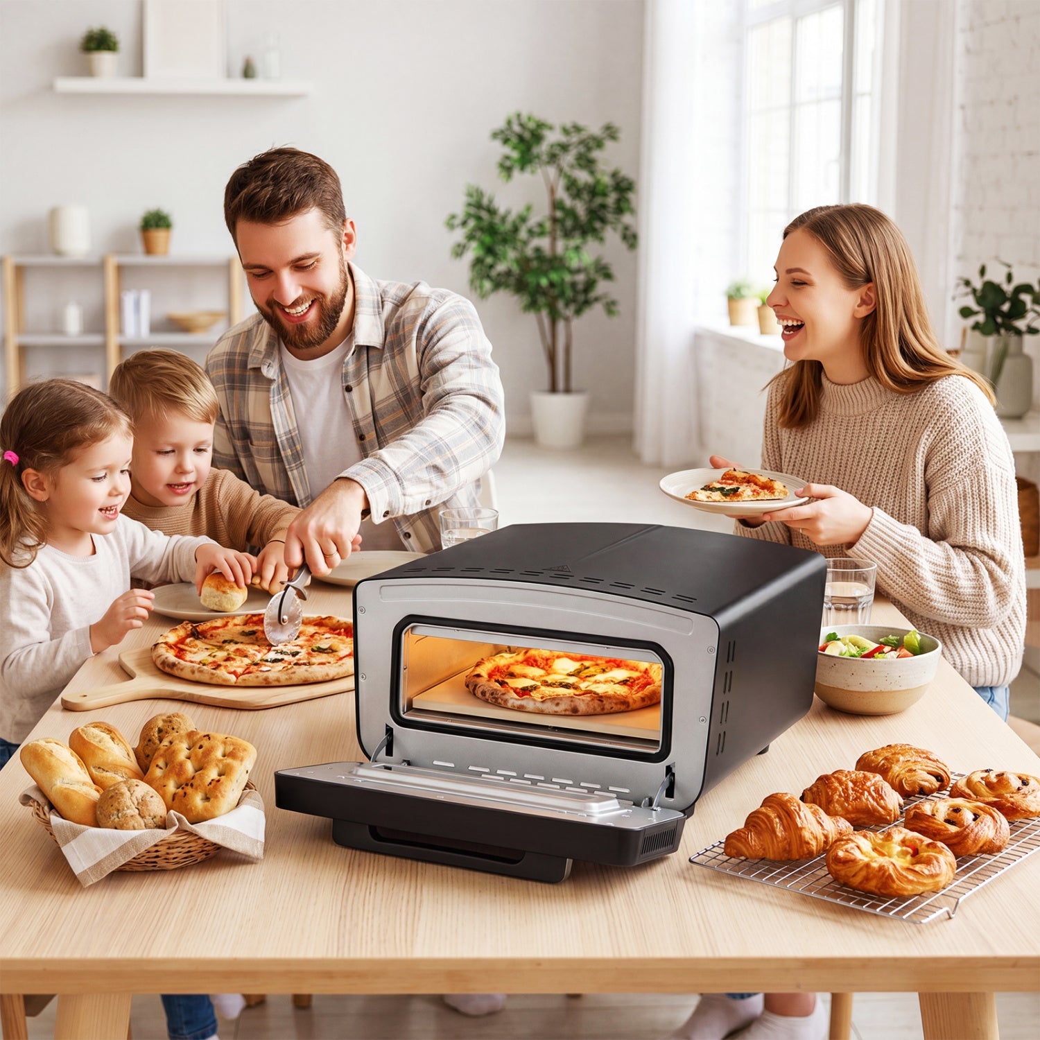 Electric Pizza Oven for 12" Pizzas with 8 Presets