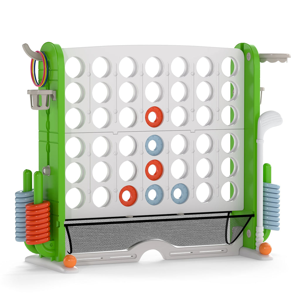 Jumbo 4-to-Score Game with Ring-toss and Basketball Hoop