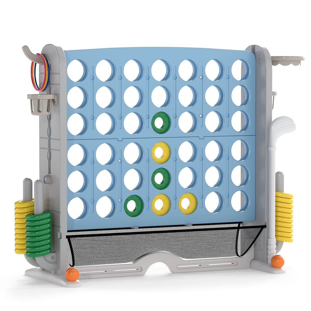 Jumbo 4-to-Score Game with Ring-toss and Basketball Hoop