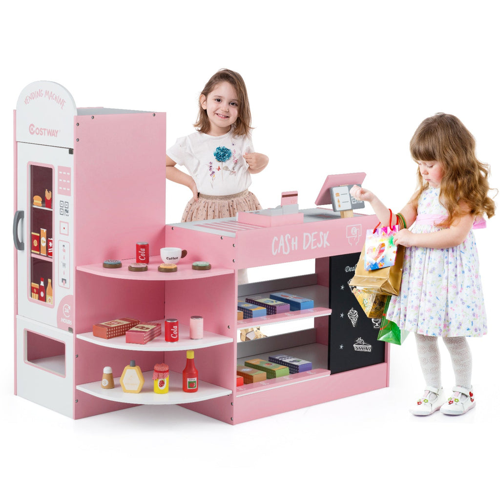 Kids Grocery Store Playset with Cash Register & POS Machine