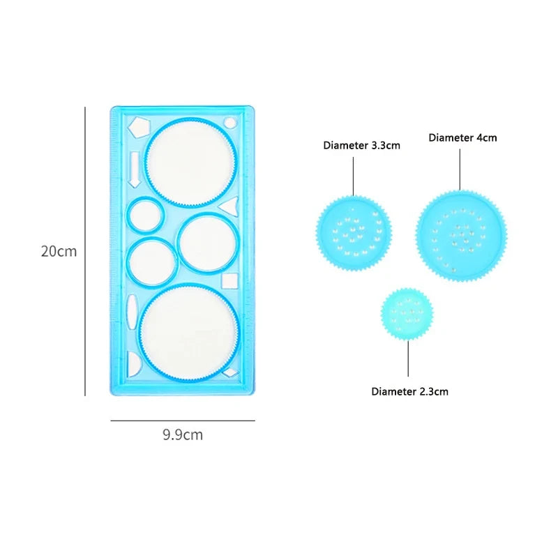 Creative Geometry Spirograph Drawing Stencils Set | Painting Template Art Crafts Kids Educational Toy