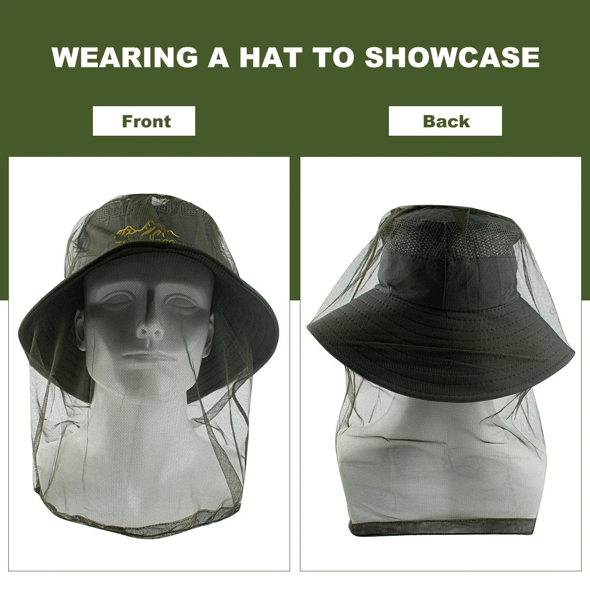 Ultra Large Mosquito Head Net | Premium Insect Face Protector for Outdoor Camping