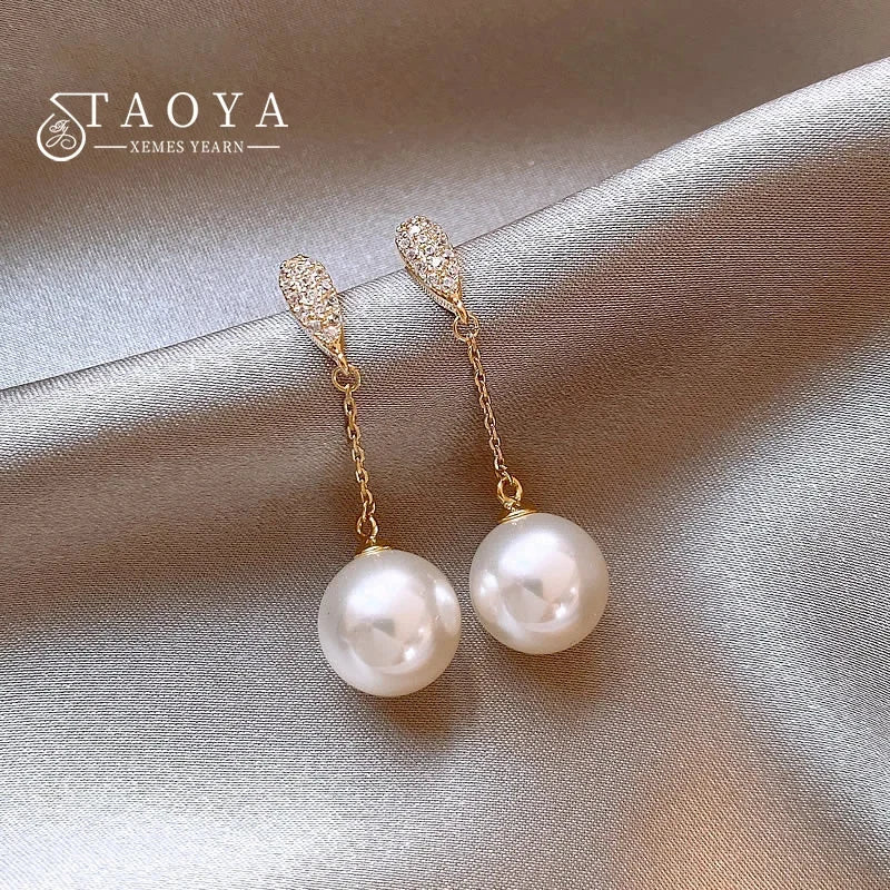 Elegant Drop Pearl Tassel Earrings | Fashion Jewelry for Women