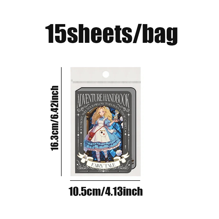 45pcs Fairytale Adventure Story Theme Hard Card Sticker Set for DIY Scrapbook | Mr Paper