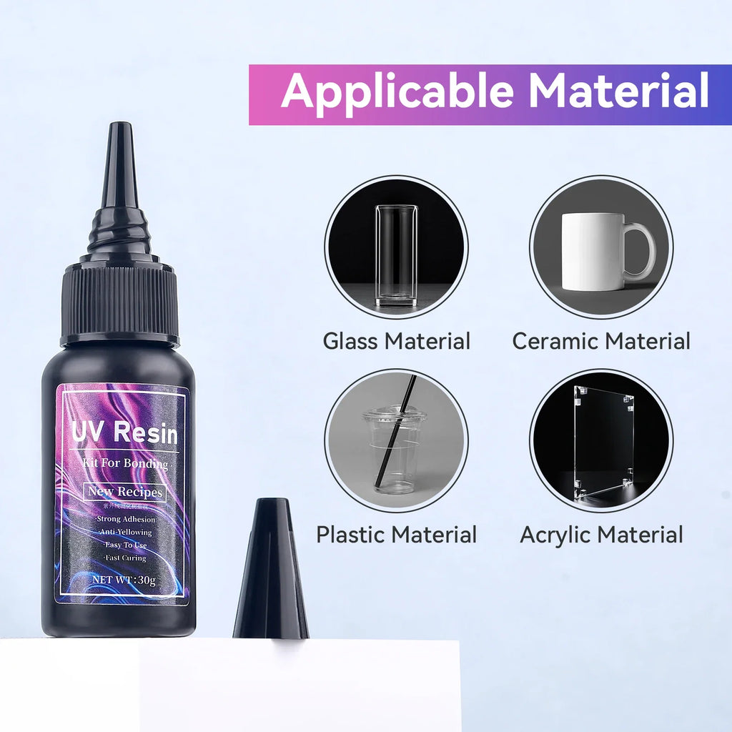 UV Epoxy Resin Glue for Jewelry Making | High Transparency Fast Drying Hardness