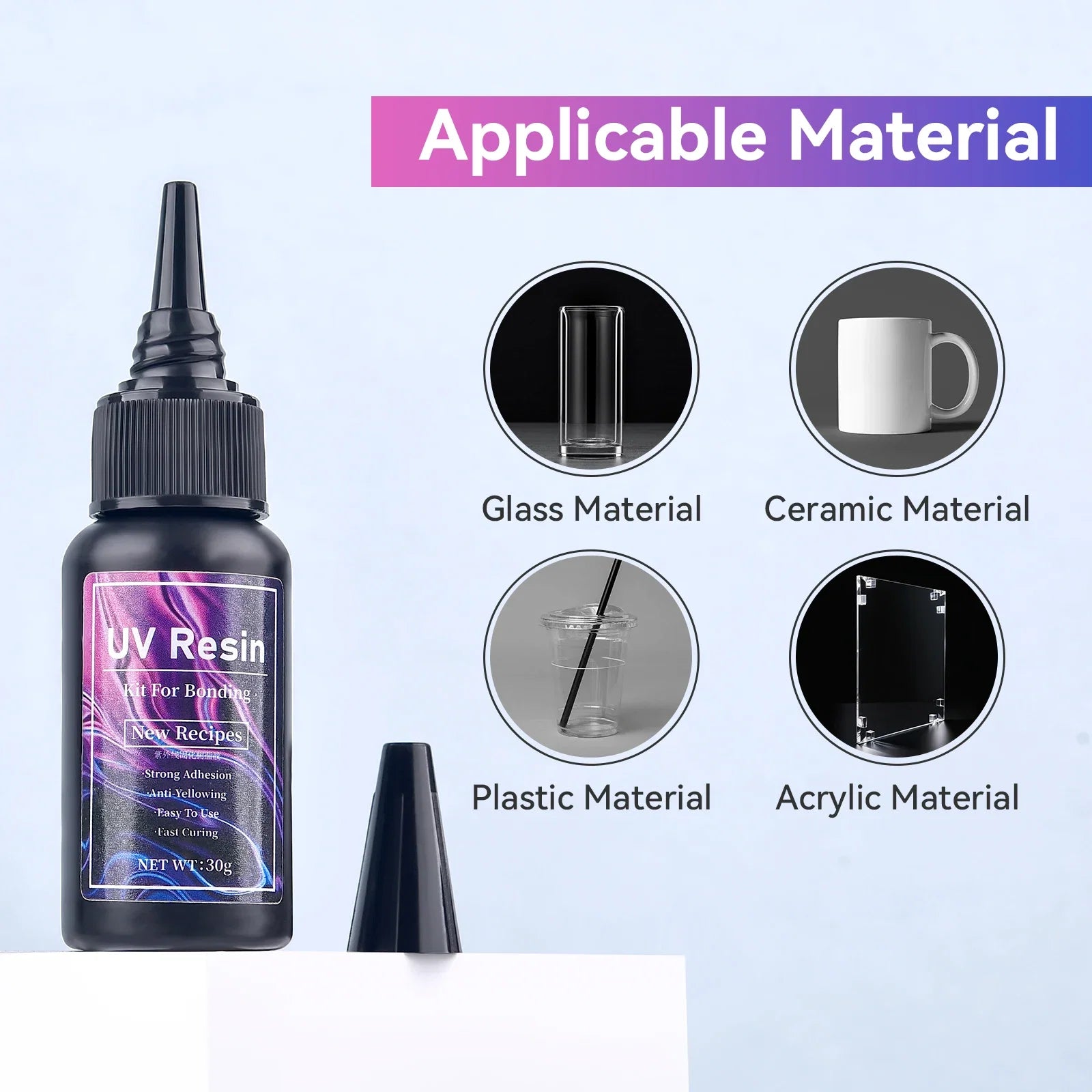 UV Epoxy Resin Glue for Jewelry Making | High Transparency Fast Drying Hardness