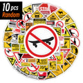 Warning Pattern Sticker Pack | DIY Decals for Skateboards, Laptops, Luggage & More