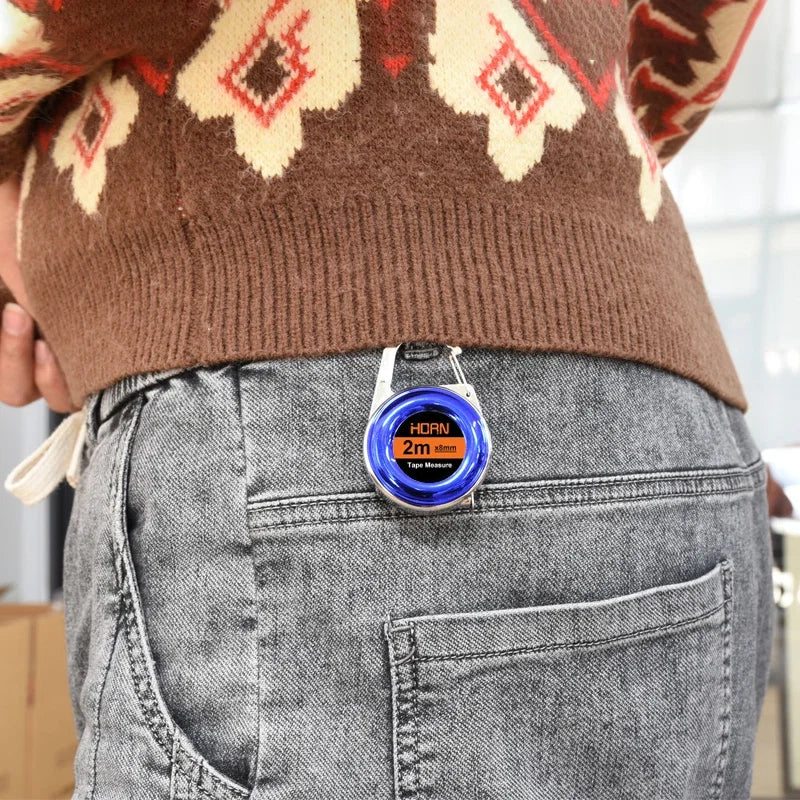 Mini Keychain Tape Measure | Portable 2m Steel Tape Ruler