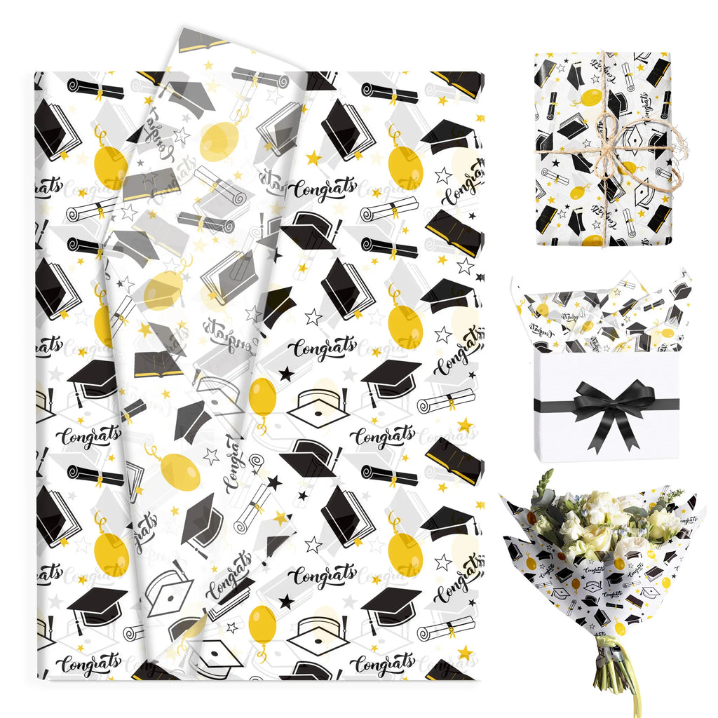15/35pcs Graduation Gift Wrapping Paper | School Party Supplies