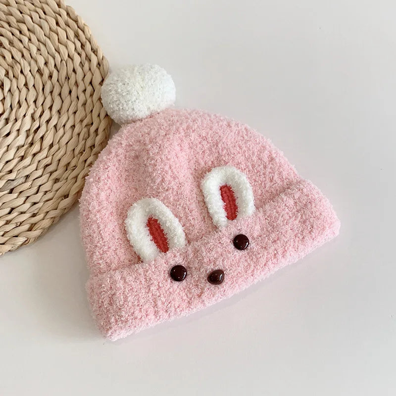 Little Bear Baby Knit Hat | Windproof Winter Cap with Ear Protection for Boys and Girls