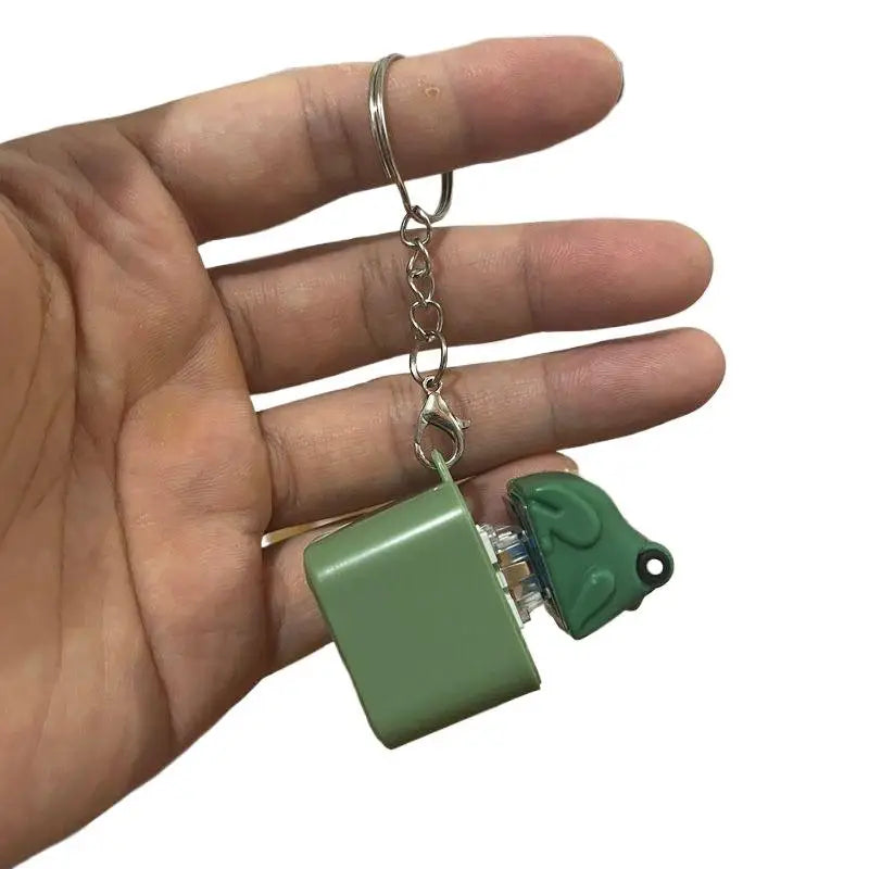 Funny Croaking Frog Duck Keychain | USB-C Rechargeable Fidget Clicker with LED Light