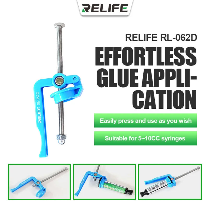 RELIFE RL-062D Manual Glue Gun | High Strength Injection Molding for 5-10CC Syringes