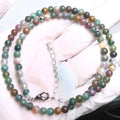 Natural Stone Bead Adjustable Necklace | Agate Opal Tigers Eye Quartz Crystal Jewelry
