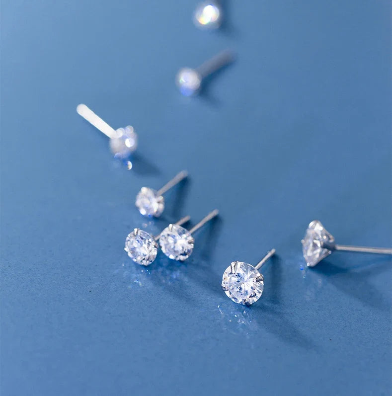 2 Carat 8.0mm D Color Moissanite Stud Earrings | 925 Sterling Silver Sparkling Wedding Jewelry