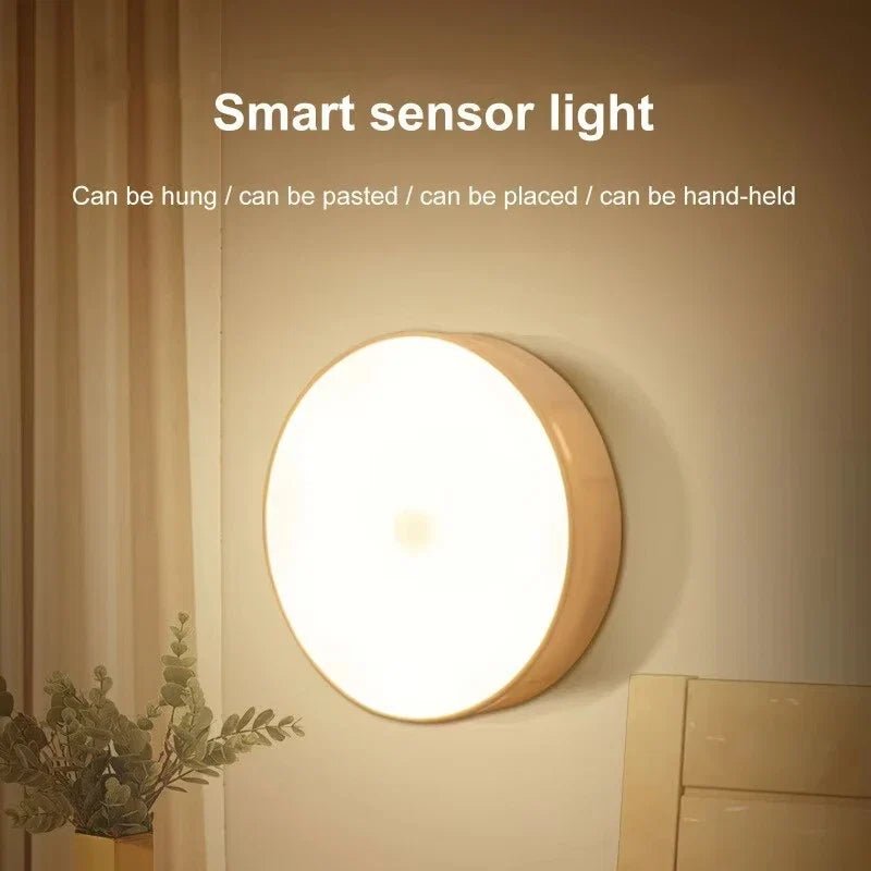 8LED Motion Sensor Night Light | USB Rechargeable Automatic Night Lamp for Bedroom