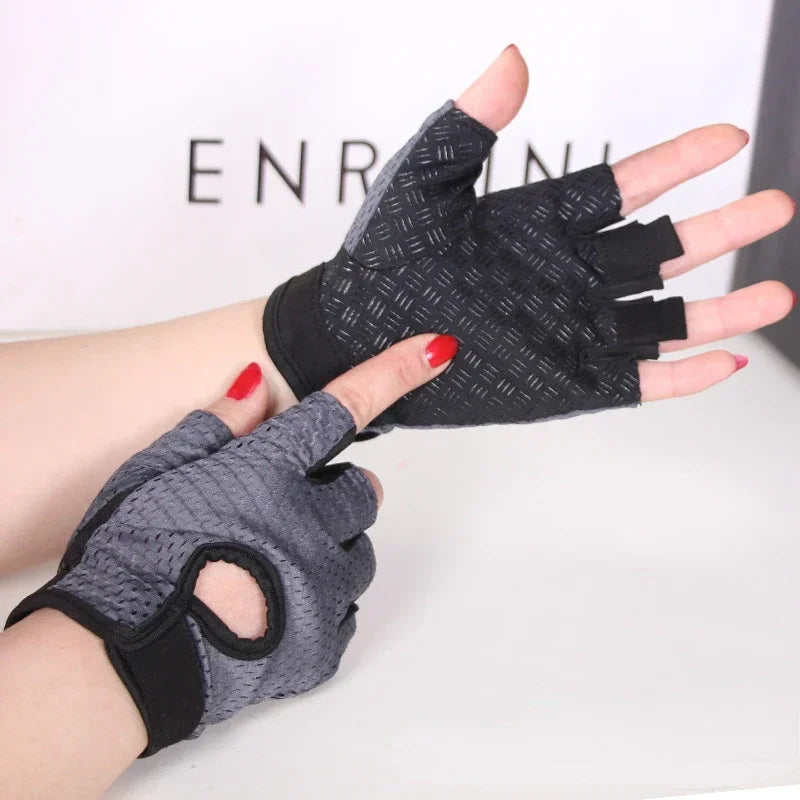 Fingerless Gym Gloves | Breathable Weightlifting Gloves with Gel Pads for Men and Women