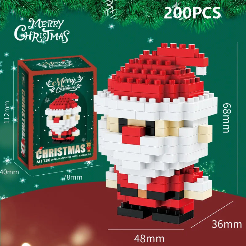 DIY Santa Reindeer Building Blocks | Christmas Domino Game Set