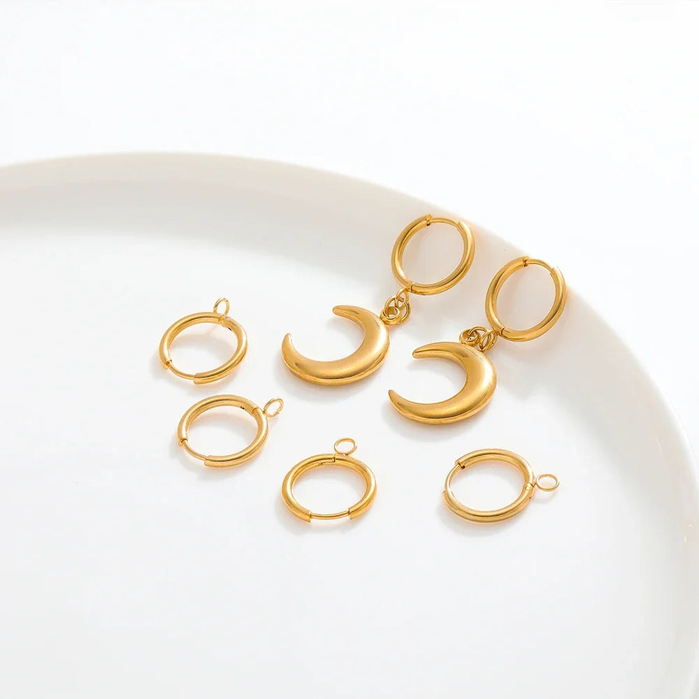 Stainless Steel Gold Earring Hooks with Ear Posts and Jump Rings | DIY Jewelry Making Supplies