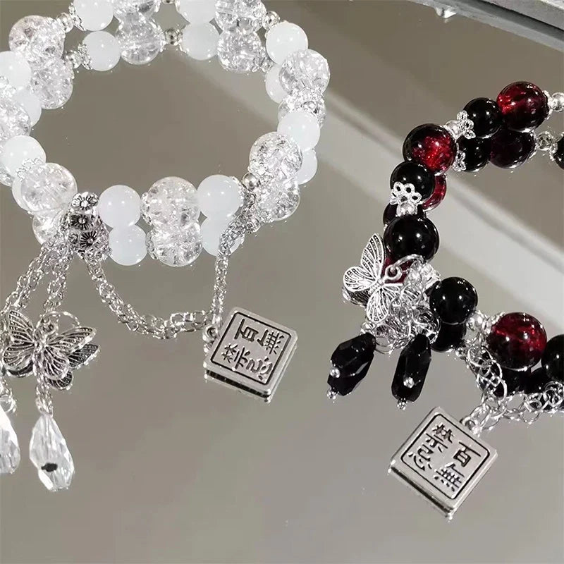 Tian Guan Ci Fu Bracelet | Heaven Official's Blessing Butterfly Pendant Beaded Bangle