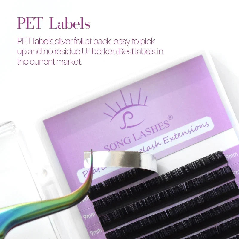 SONG LASHES Eyelash Extensions | Soft Natural Thin Tip Individual Lashes for Salon Use