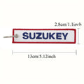 JDM SUZUKEY Logo Key Chain | Double Sided Embroidery Motorcycle Keyring