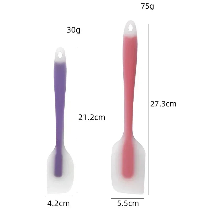 Translucent Silicone Spatula Set | Heat Resistant Kitchen Baking Scraper