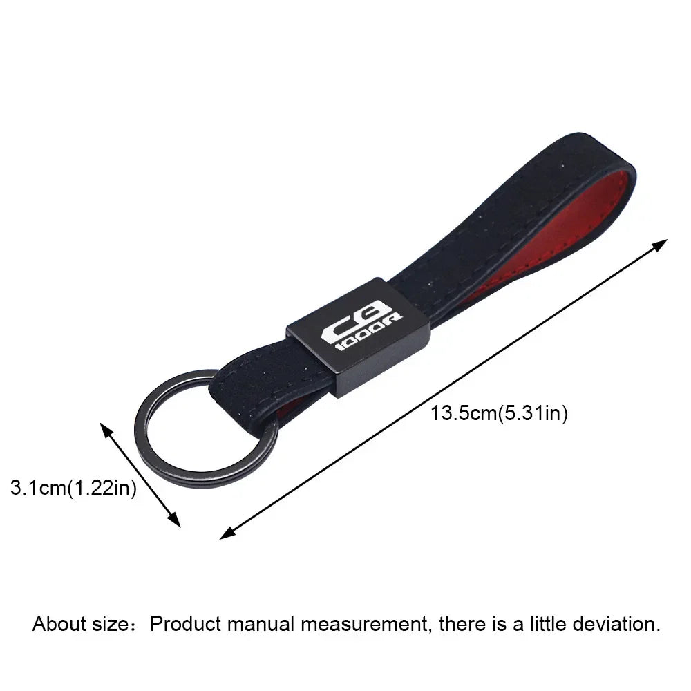 Motorcycle Leather Keychain for Honda CB500F CB500X CB650F CB650R CB750 CB1000R CB1100F CB1300 | Custom Fit Key Ring