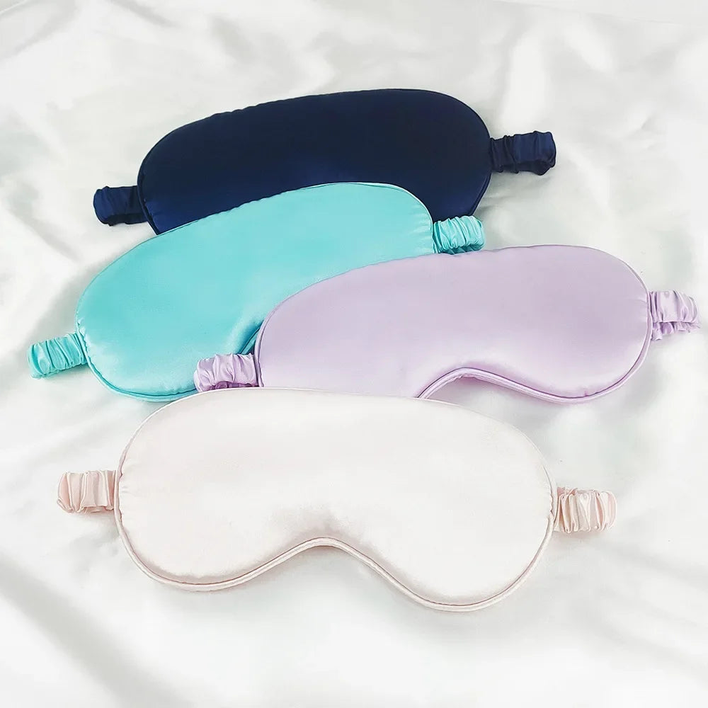 Women Imitated Silk Sleep Eye Mask | Portable Travel Blindfold for Restful Sleep