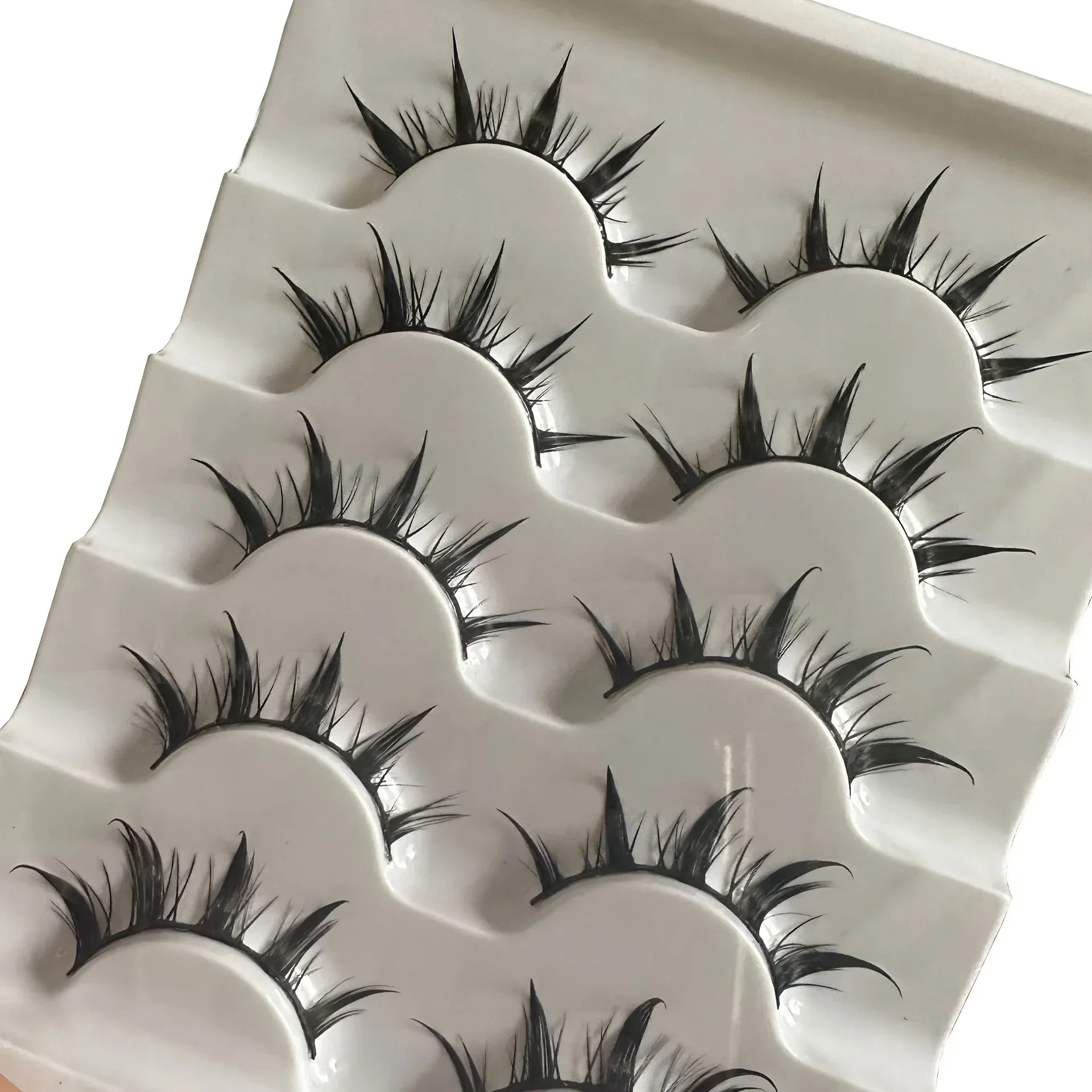 Anime-Inspired False Eyelashes | 5 Pairs Cartoon Eye Faux Lashes for Dramatic Demon Style
